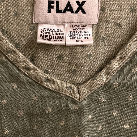 Flax by Jeanne Engelhart: matching top & bottom, green polka dot - size M - Picture 4 of 10